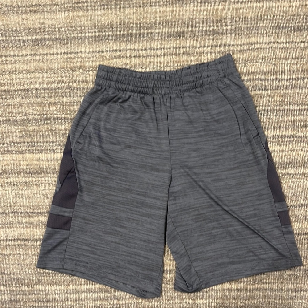 Tek Gear Youth Athletic Shorts 10/12 Medium Boys Charcoal Pattern